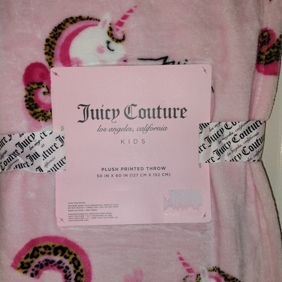 Juicy Couture Other - Juicy Couture Pink Unicorn Super Soft Blanket NWT
